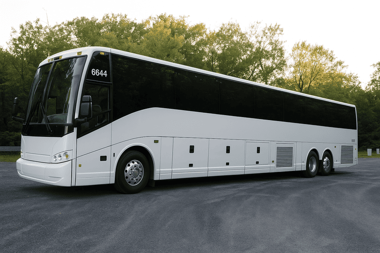 exterior of Frisco Minibus Company coach bus