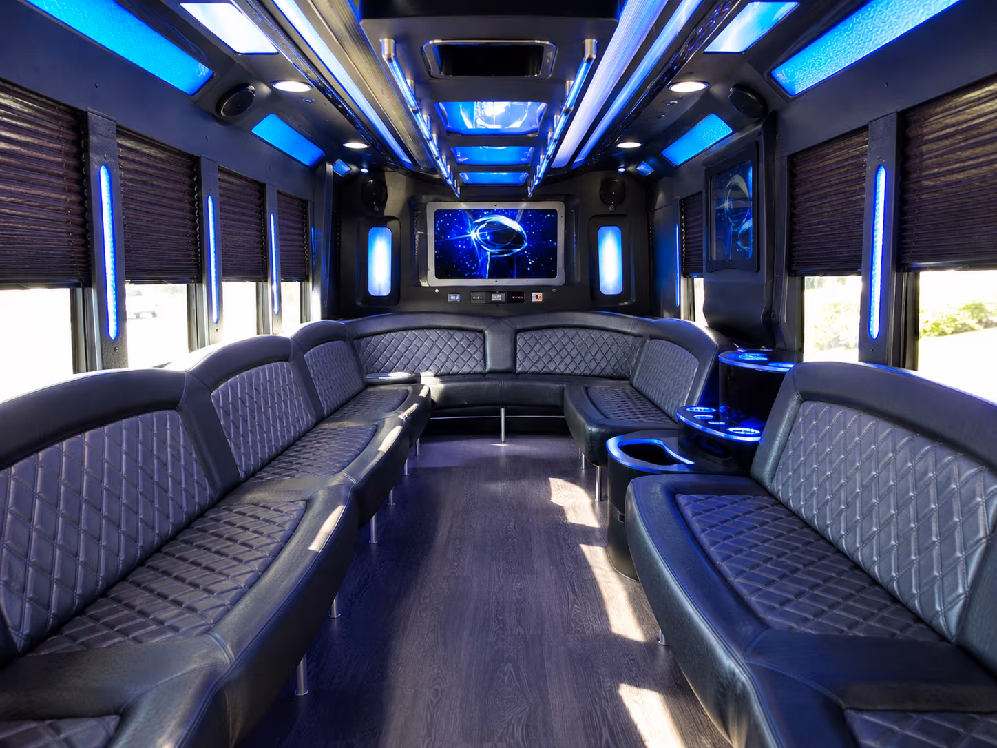 frisco 28 passenger party bus inside
