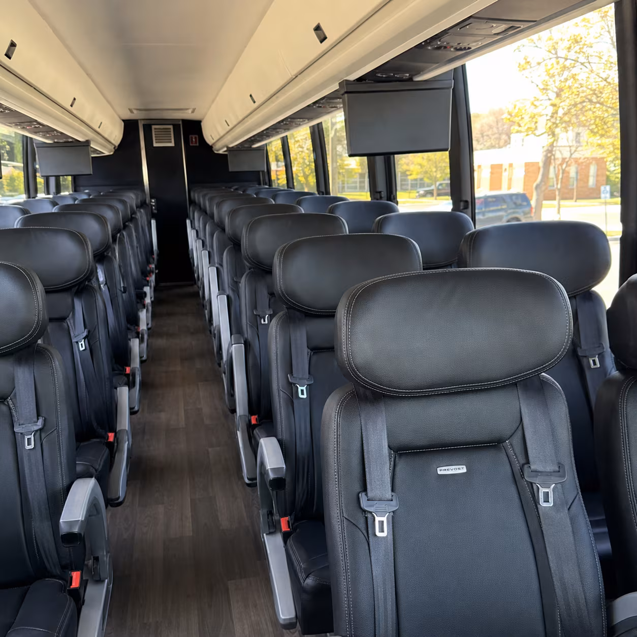 frisco 45 passenger charter bus inside