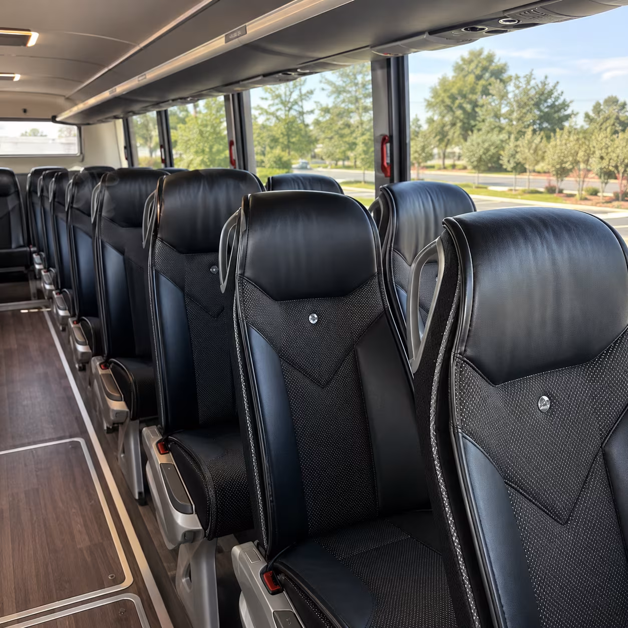 frisco 45 passenger charter bus interior