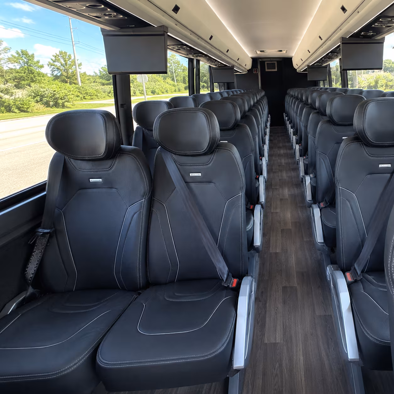 frisco 47 passenger charter bus inside