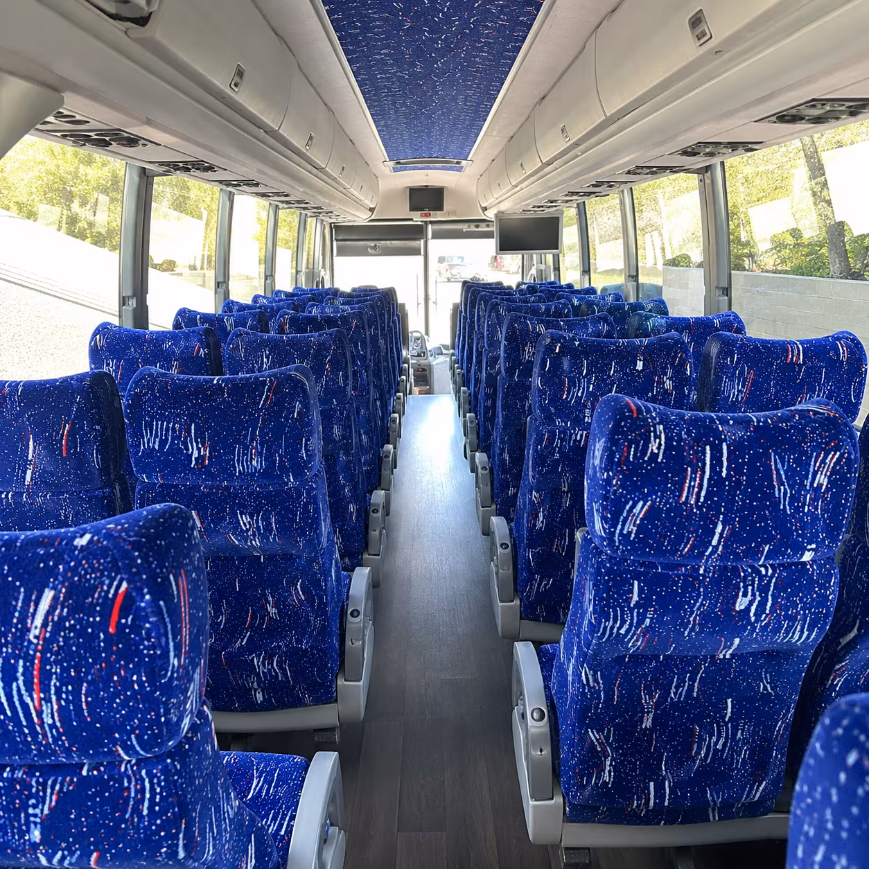 frisco 50 passenger charter bus interior