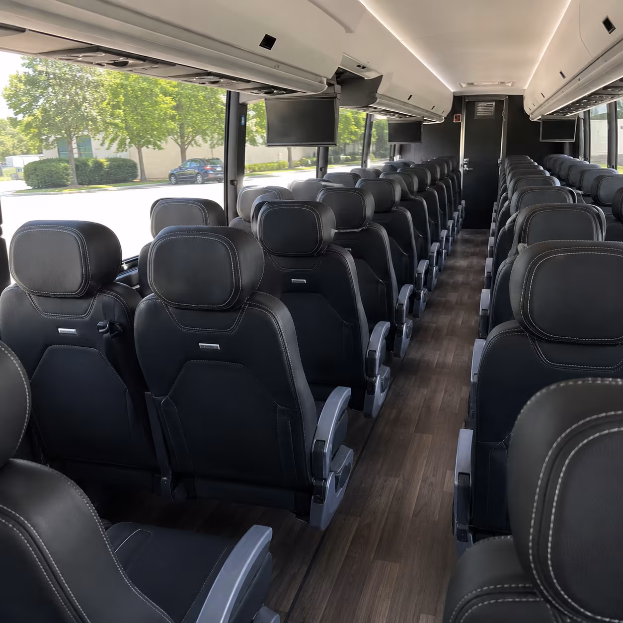 frisco 56 passenger charter bus interior